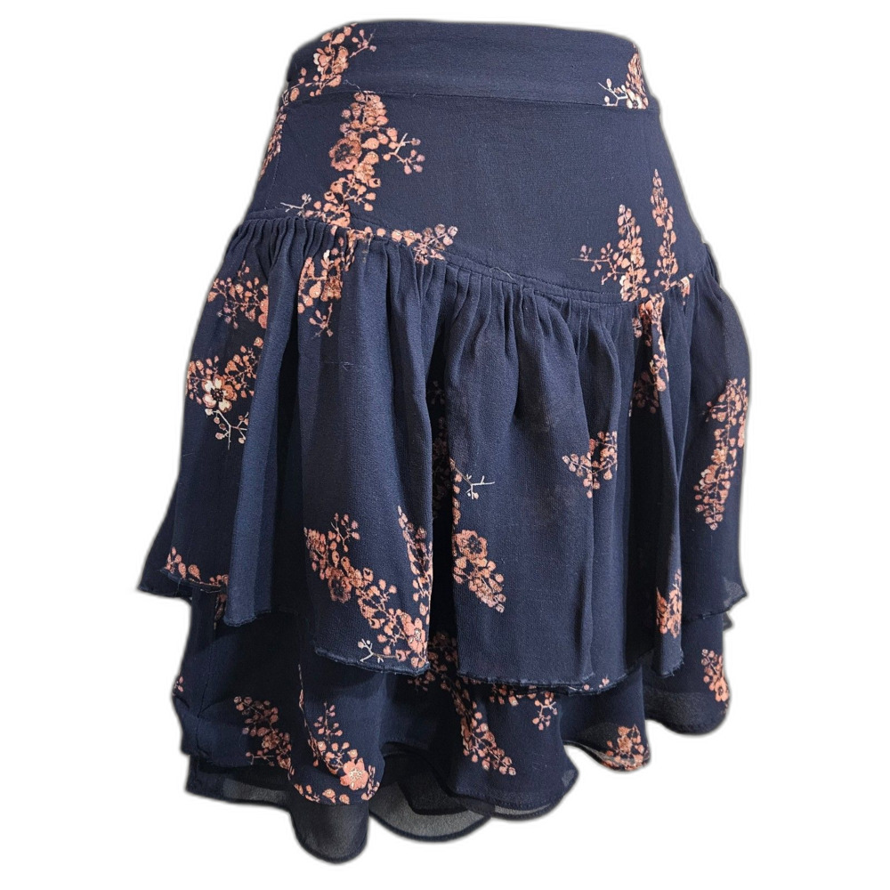Derek Lam 10 Crosby Sz 6 Floral Tiered Ruffle Mini Skirt Cherry Blossom